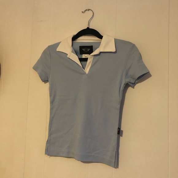 Mini Cooper sky blue collared shirt - Picture 1 of 3